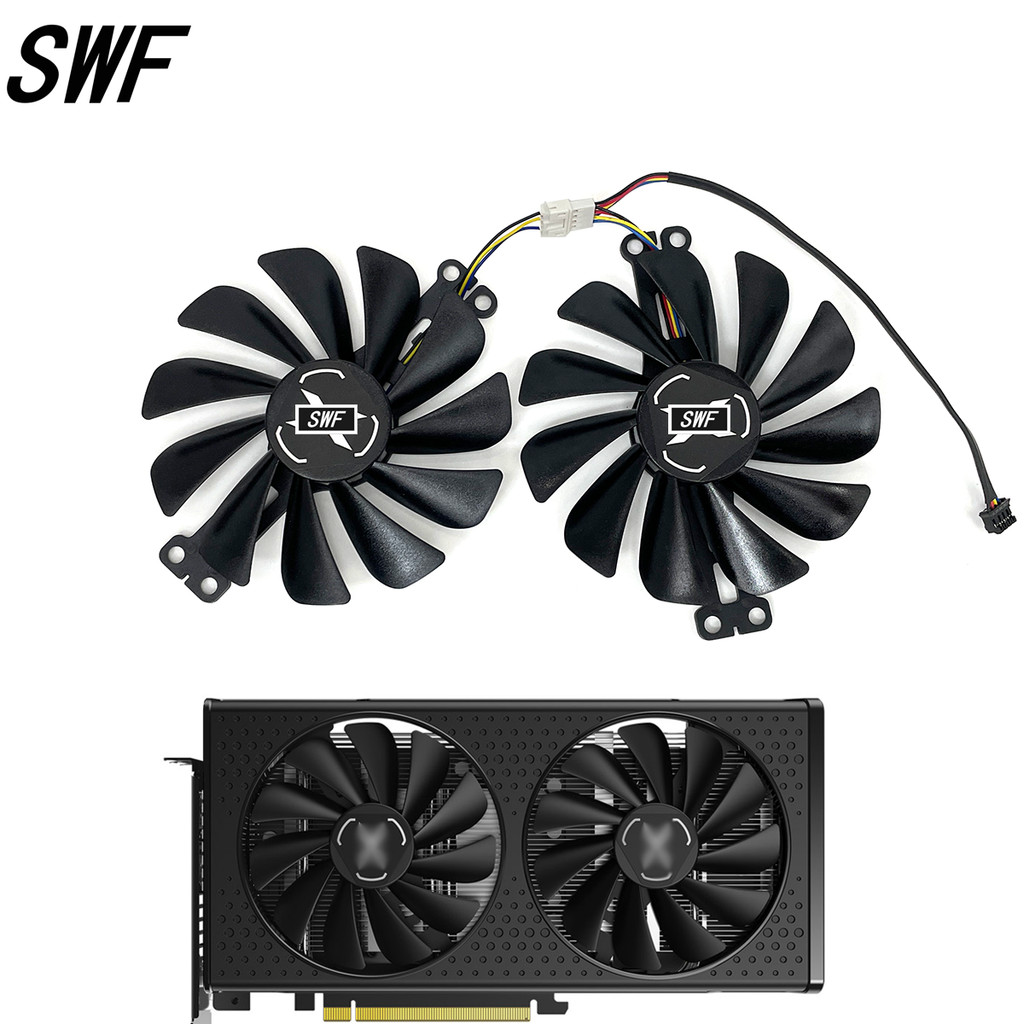 95MM FY010010M12LPA FDC10U12S9-C RX6600 6600XT Graphics Card Fan For XFX Radeon RX 6600 XT Gaming Vi