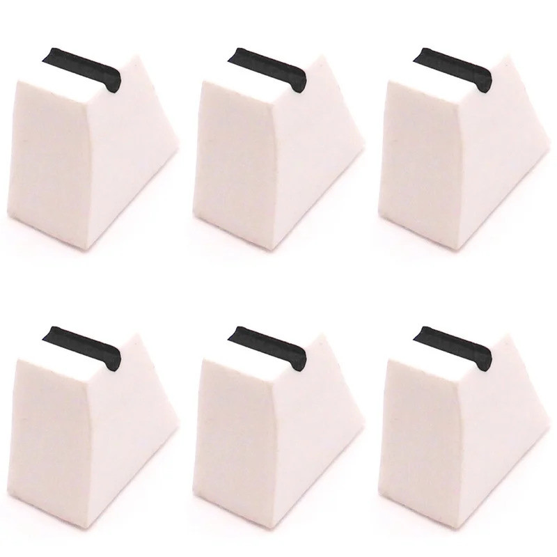 CY  6pcs White Potentiometer Fader Knob Cap 12mmLx7mmW For Pioneer Mixer Equalizer