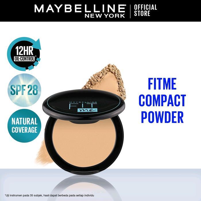Maybelline Fit Me Matte + Poreless 16-Hour Oil Control Compact Powder Make Up (Bedak Padat tahan 16 