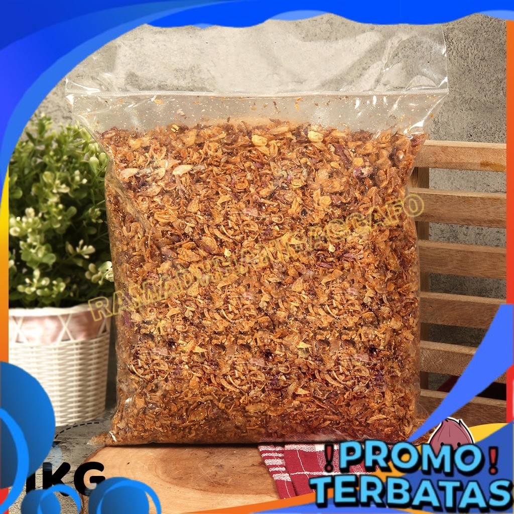 Bawang Goreng Brebes 1 Kg Brambang Goreng Renyah Bawang Merah Goreng Kiloan Bagor Pedas Asli Murah