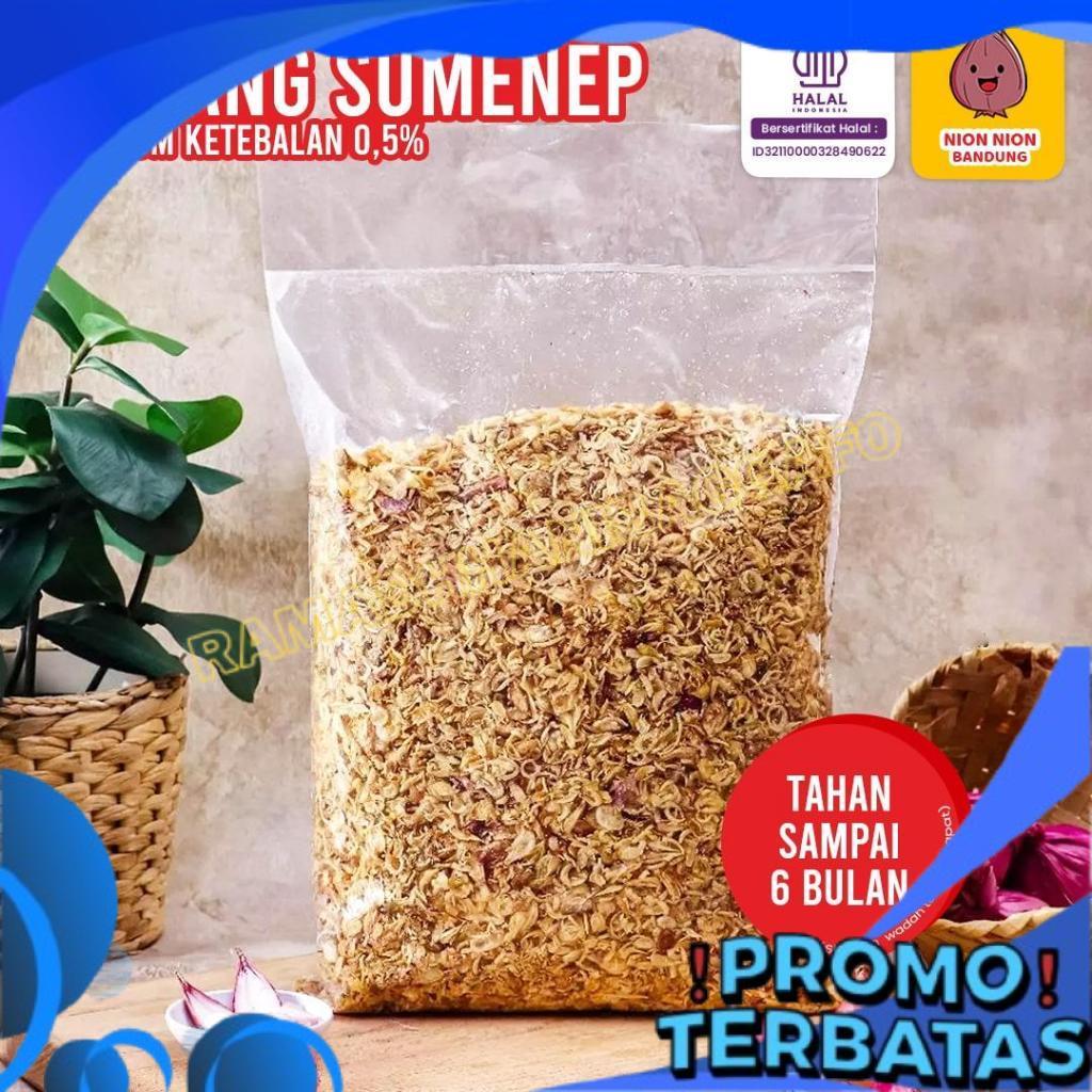 Bawang Merah Goreng Brambang Goreng Sumenep Asli 1 Kg Gurih Renyah Grosir