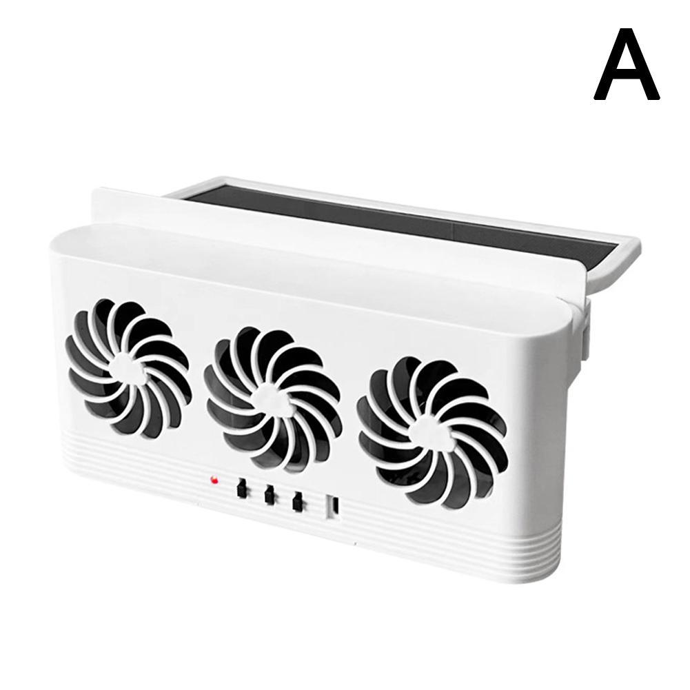 Multi-functional Solar Car Exhaust Fan Window Mounted Car Cooling Circulation Fan Auto Interior Air 