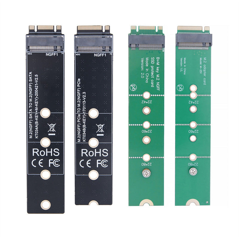 M.2 NGFF NVME AHCI PCIE Interface Riser Card Male to Female M2 SSD Interface Test Protection Card B+