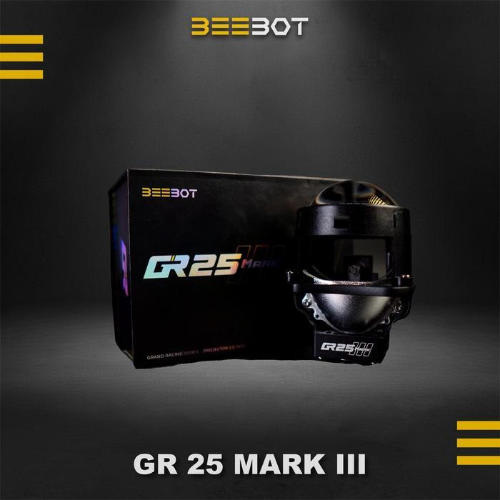 Beebot GR25 Mark III Lampu Motor Biled Projie LED 2.5 Inch – Headlamp Project Mobil 50W/60W Flat Cut