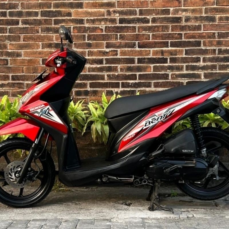 Striping lis sticker standar ORI honda beat 2015 merah idling stop stiker beat fi merah 2015 idling 