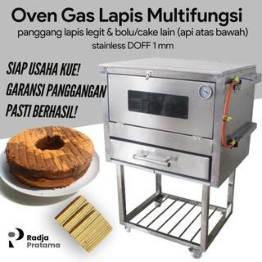Oven Gas Multifungsi Lapis Legit dan Bolu Api Atas Bawah STAINLESS DOFF SUPERIOR Berkualitas Bergara