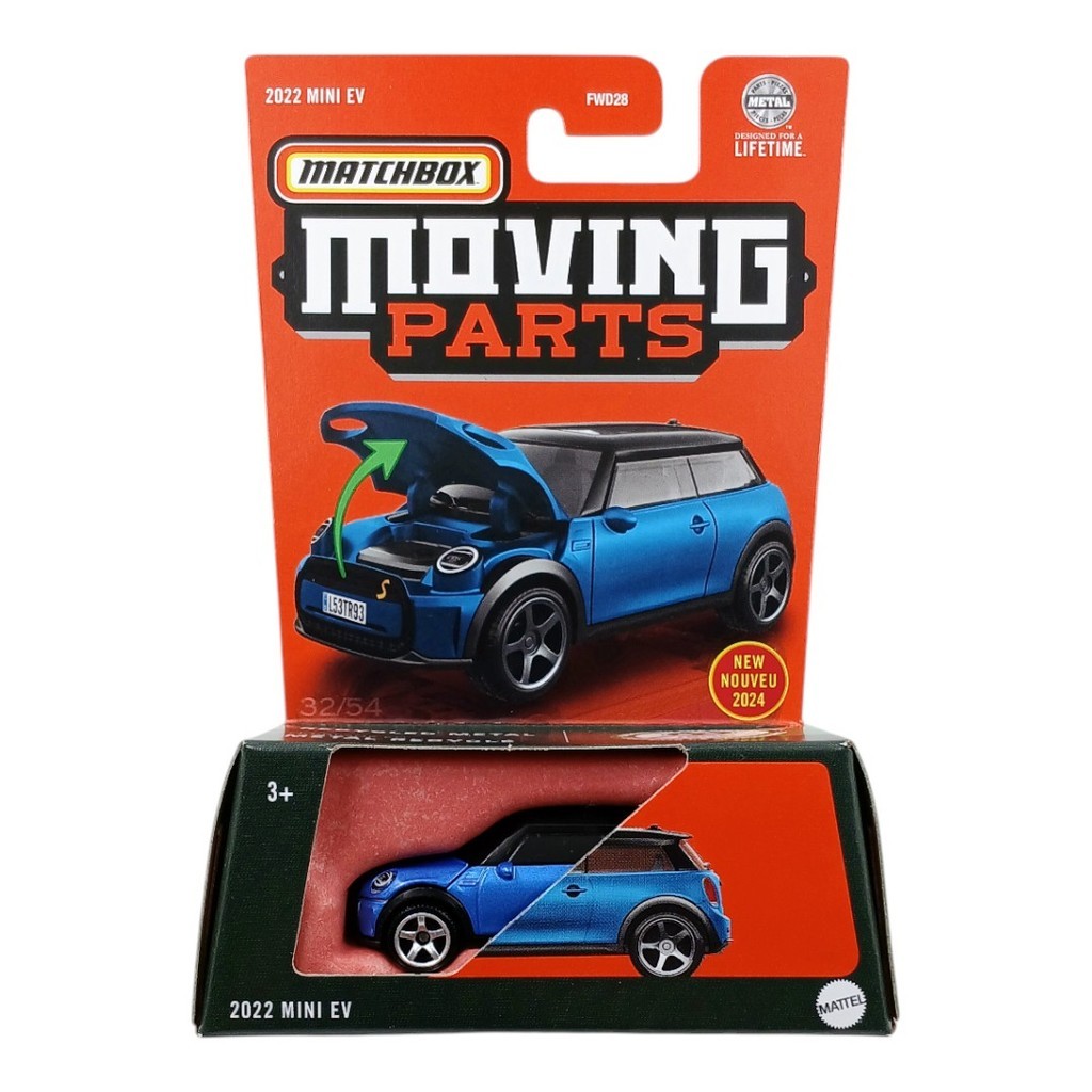 Matchbox Moving Parts 2022 Mini EV Blue - FWD28-R - Original Mattel