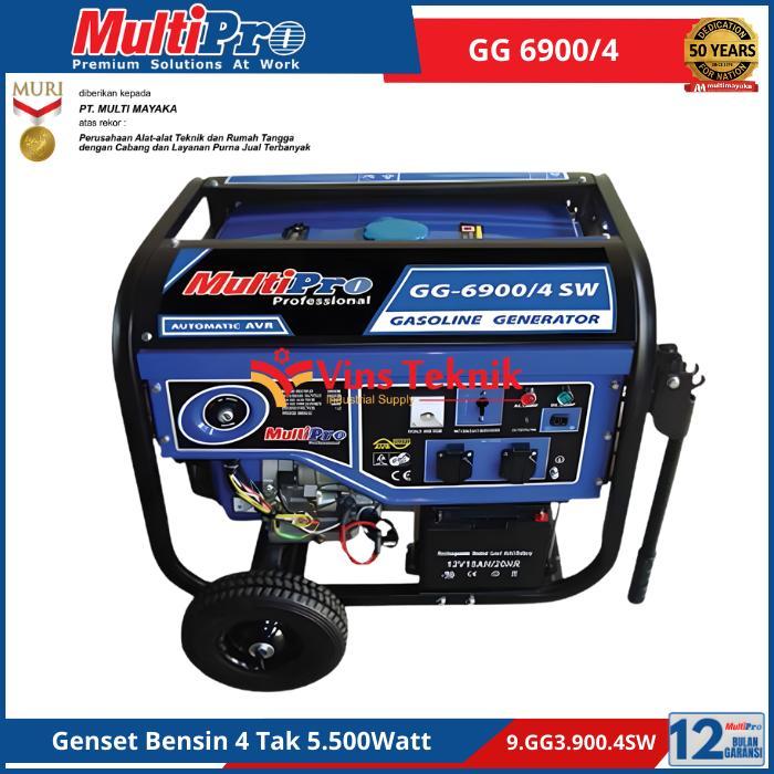 MULTIPRO GG 6900/4 Mesin Genset Listrik Genset Bensin Generator Genset 5.500Watt GG6900/4