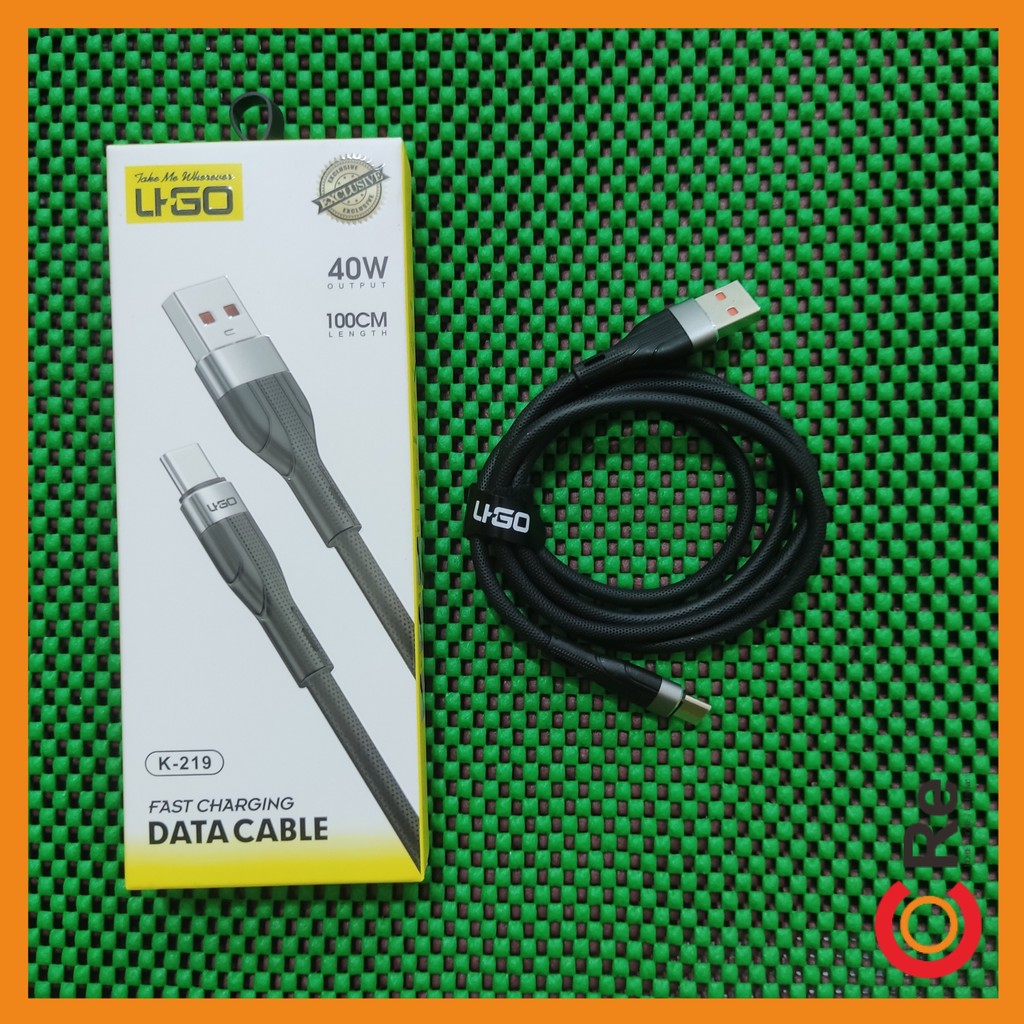 [K-219] KABEL DATA/ KABEL CHARGER 40W TIPE-C FAST CHARGING - UGO/LIGO