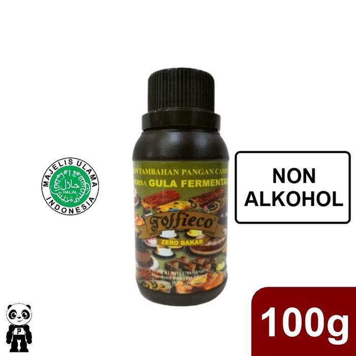 Promo ￼Toffieco Perisa Gula Fermentasi (Rum) Zero Bakar 100g Rum Halal Non Alkohol