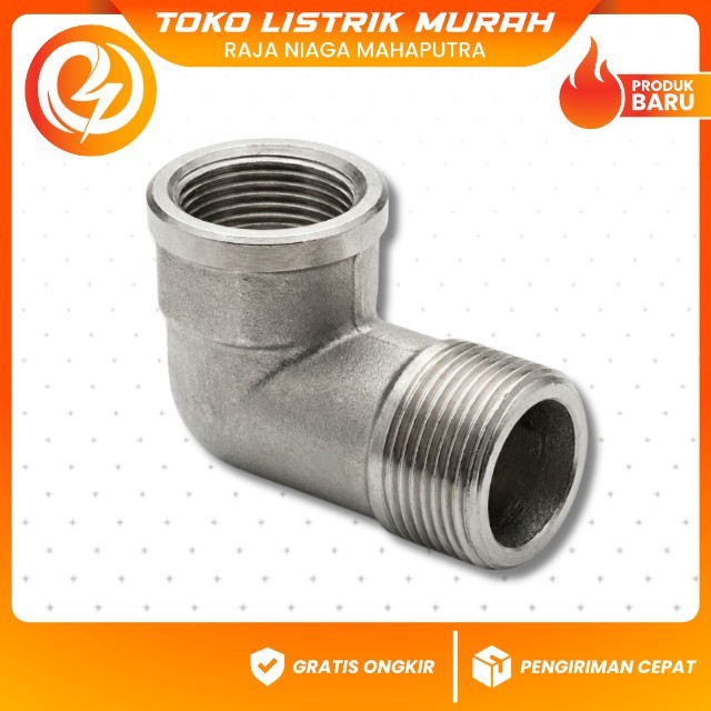 L Drat Luar-Dalam Stainless – Fitting Pipa Berkualitas