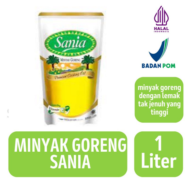 MINYAK GORENG SANIA 1L  KEBUTUHAN POKOK SEHARI HARI SEMBAKO MURAH LENGKAP HARGA GROSIR