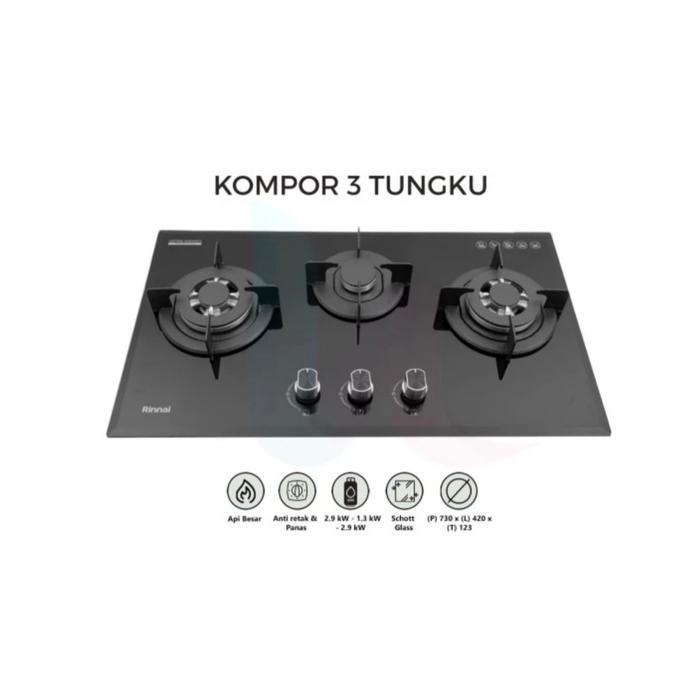 Kompor Tanam Rinnai 3 Tungku RB-317N-GB