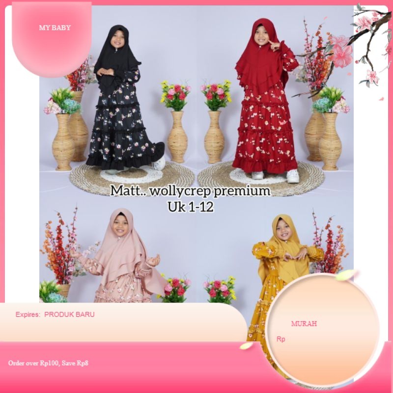grosir gamis Anak syar'i