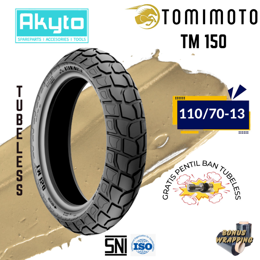 TOMIMOTO MEDIUM COMPOUND TM150 [110/70-13] FREE PENTIL BAN MOTOR DUAL PURPOSE RING 13 R13 TM150