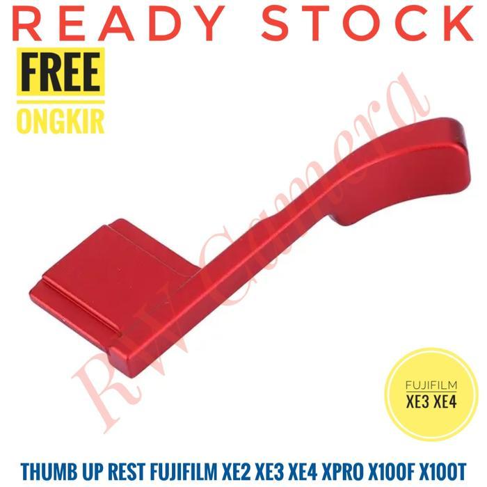 Glorious I.T Thumb Grip Rest Up Fujifilm XE2 XE3 XE4 XM5 Xpro X100T X100F Fuji Hot Shoe Tumb - Merah