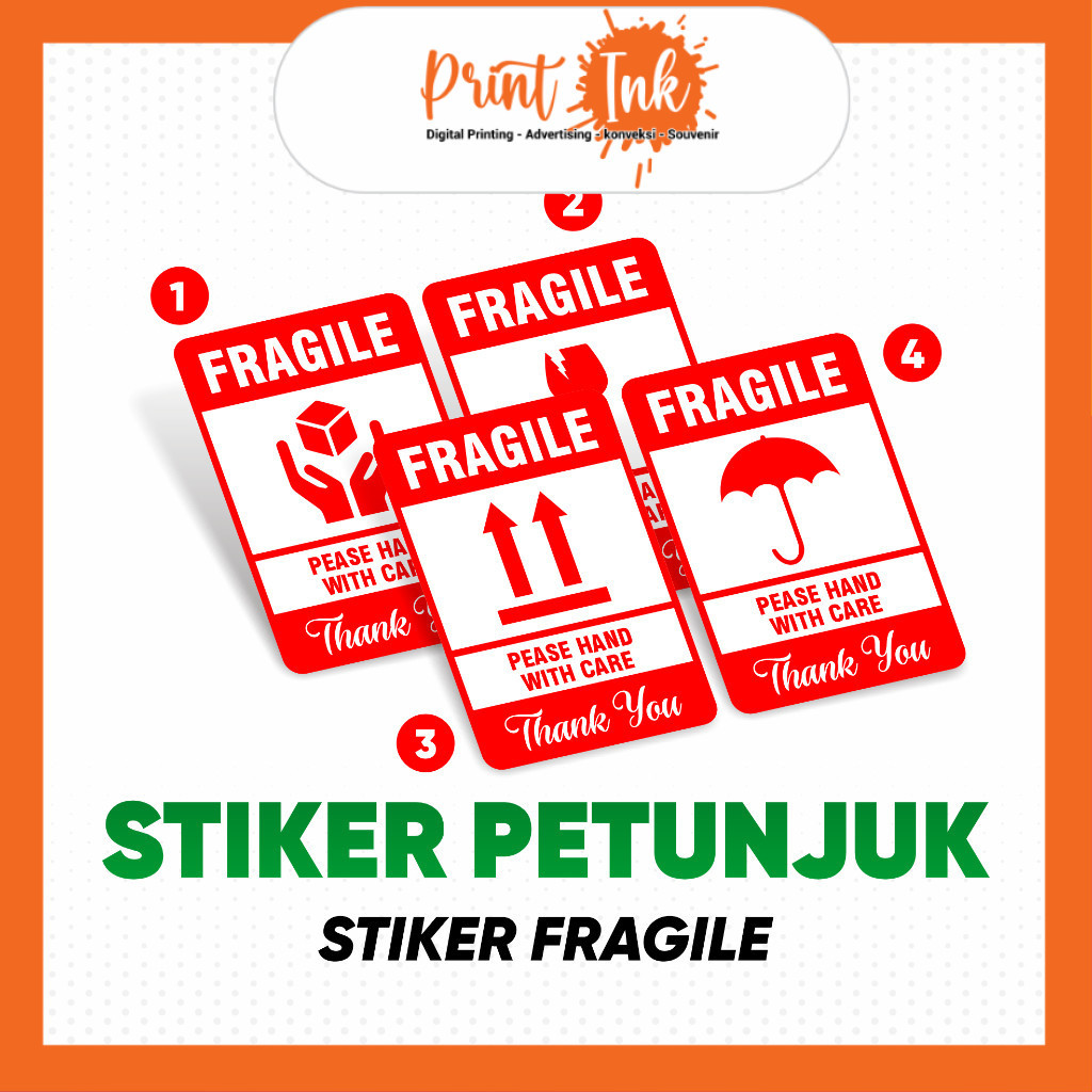 Stiker Fragile / Stiker Mudah Pecah