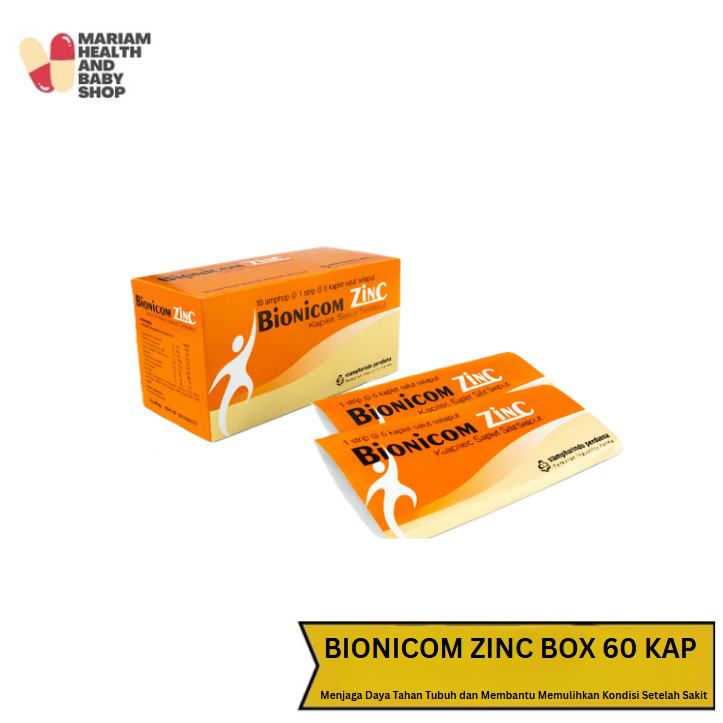 BIONICOM ZINC ISI 60 KAPLET | Bionicom Zinc Multivitamin Isi 60 Kap