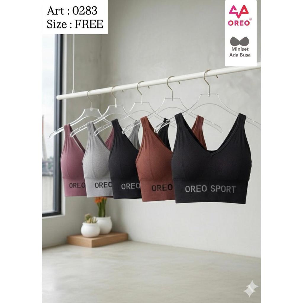 RALETTE OREO 0283 - BH RAJUT MINISET DEWASA - BH BUSA TANPA KAWAT - BRA SPORTY