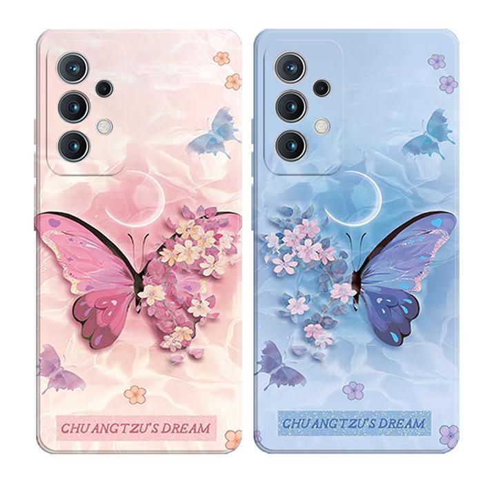Case  Hp Samsung A13 A23 A32 A33 A52 A52s A53 A72 A73 Silicone Motif Butterfly Case Custom Softcase 