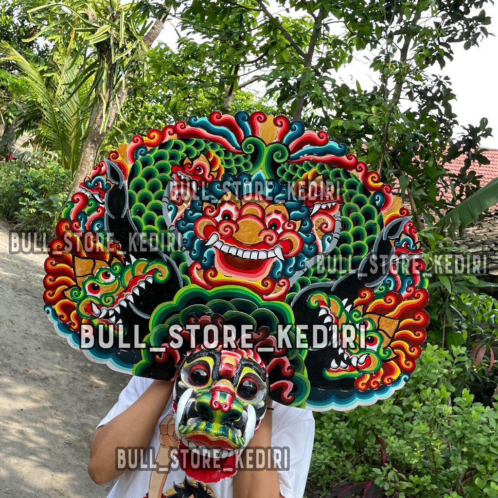 READY Barongan Pentas Hijau Nogo Jowo Ukuran 18 an Jamang Drem Kayu Waru