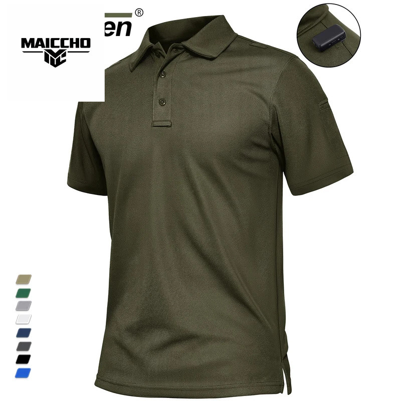 Lightweight UPF 50+ Polo Shirts Mens Summer Quick Dry SPF Performance Polo Tee Short Sleeve Sun Work