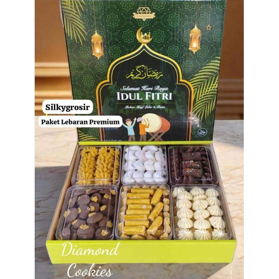 Kue Lebaran Premium DIAMOND 1 Box isi 6 Toples