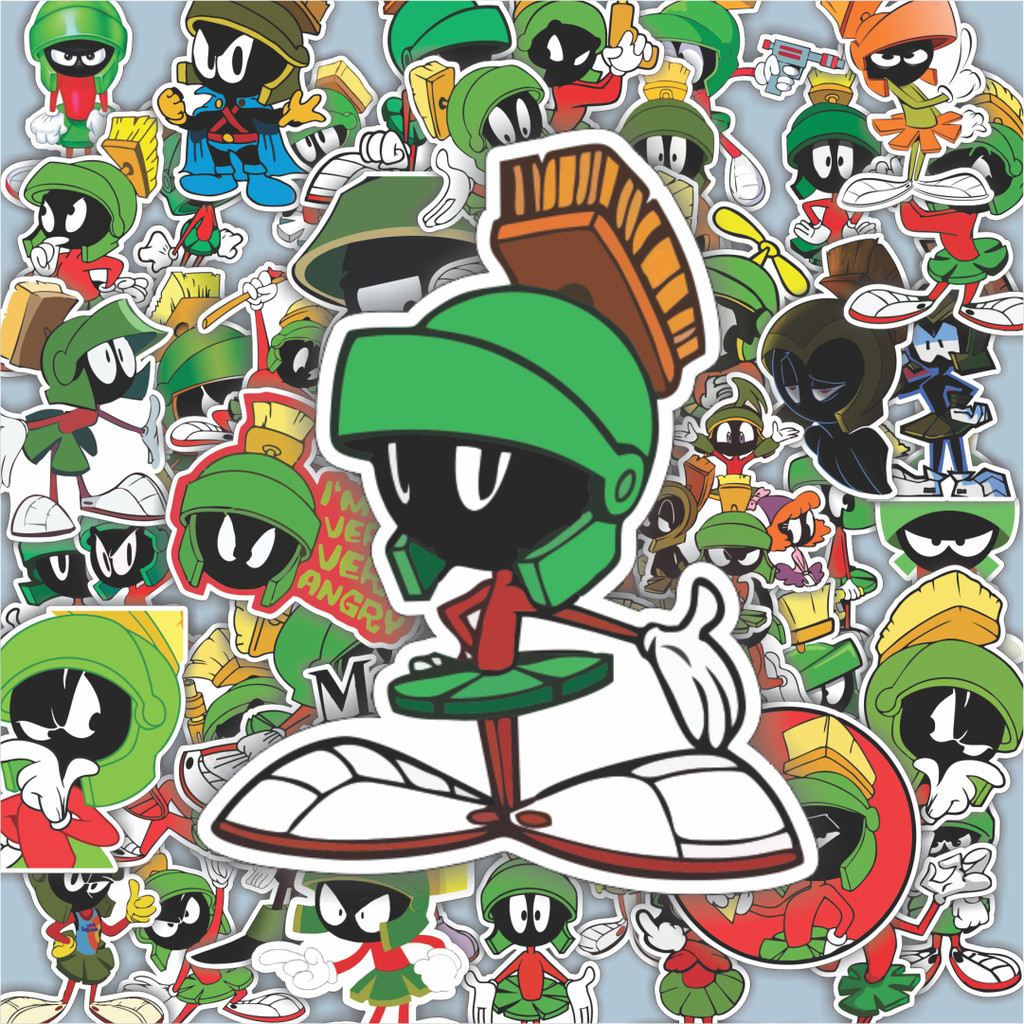 100PCS Lucu MARVIN THE MARTIAN Stiker Aesthetic Stiker Anti Air Stikers Berperekat Waterproof sticke