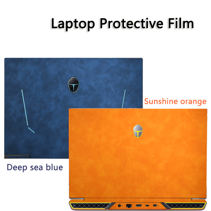 Crazy Horse PU Leather Laptop Sticker Skin Decals Protector Cover for Thunderobot 911 Zero (2021)/91