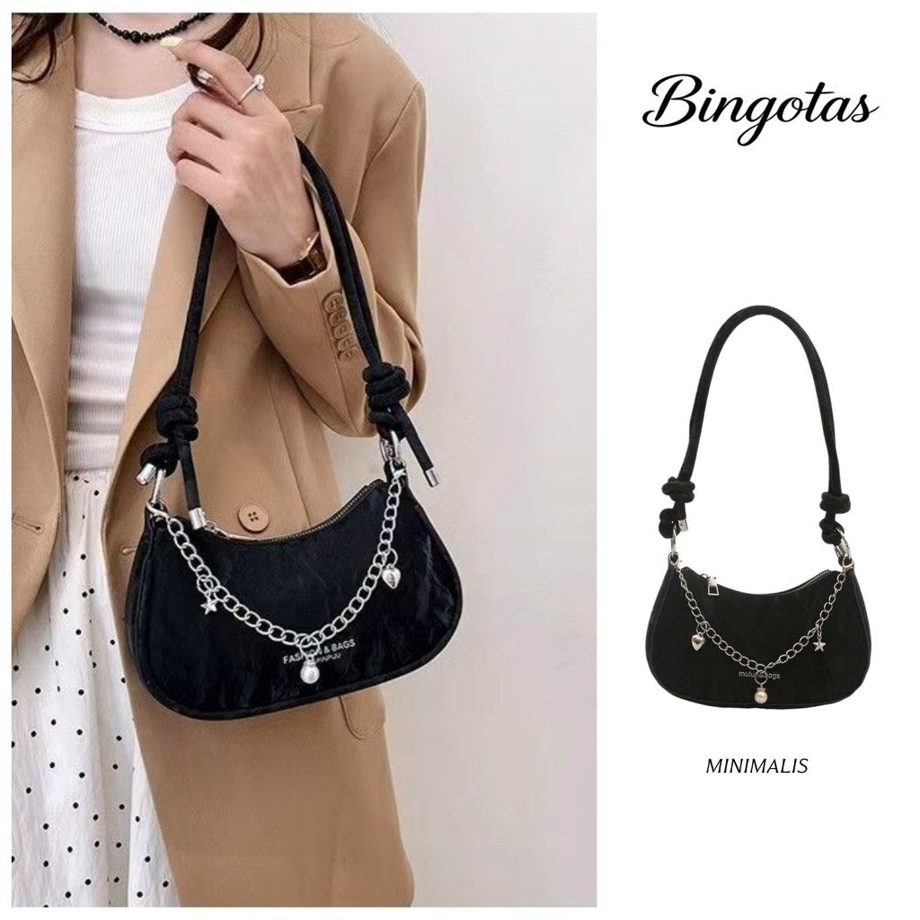 Tas Bahu Sederhana Desain Niche Canggih Kecil Fashion/Tas Ketiak Wanita Korea Aesthetic/Premium Ins 