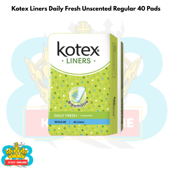 Kotex Liners Daily Fresh Unscented Regular 40 Pads - Pantyliner
