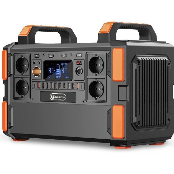 1000W 1048Wh Flashfish Solar Genset Power Generator Portable Power Station 1000Watt Solar Emergency 