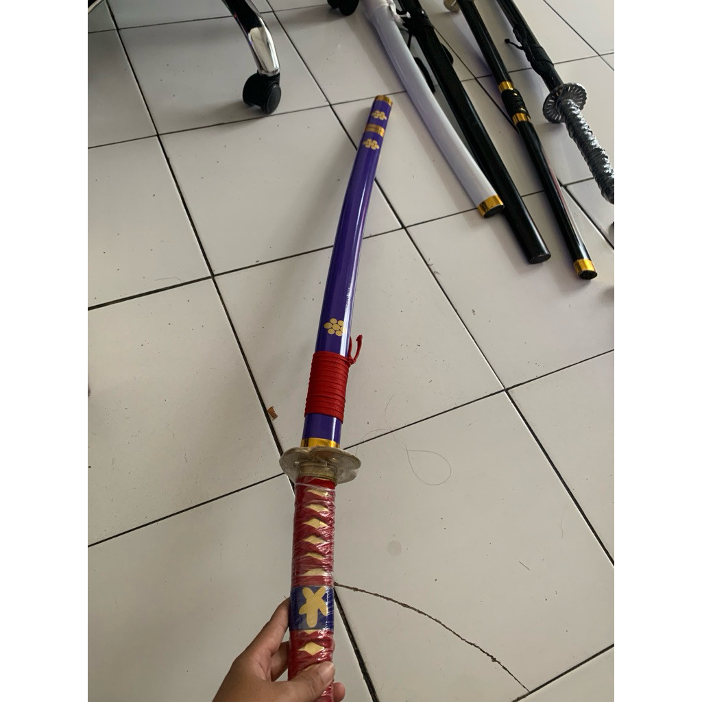PERTANIAN691 katana kayu cosplay ENMA ZORO
