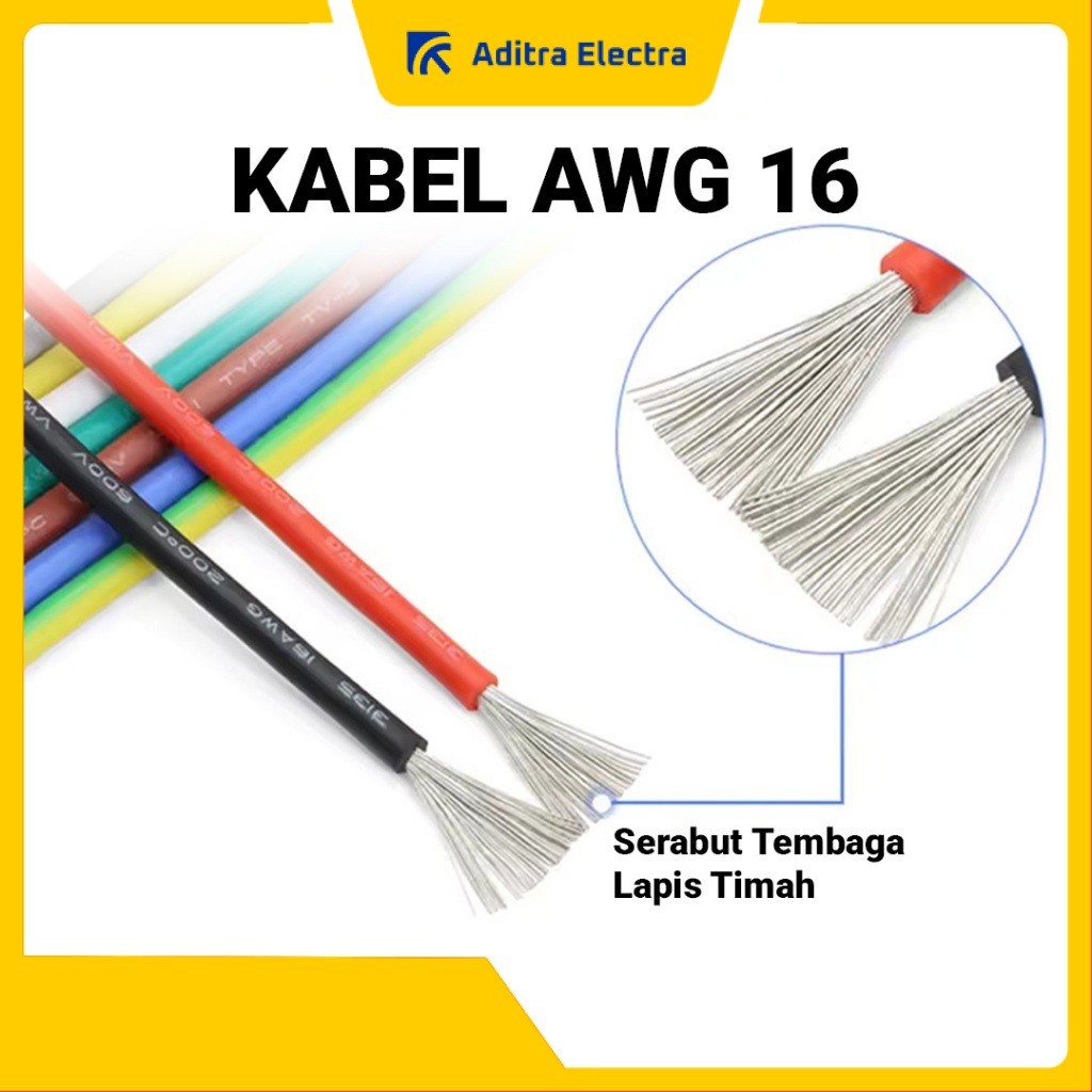 Kabel AWG 16 Tinned CU UL1015 - Harga per meter