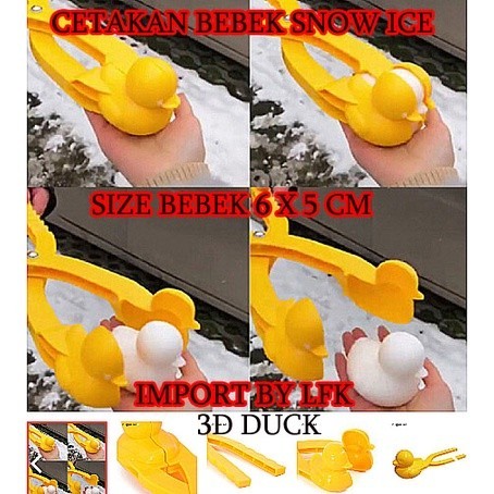 IMPORT 3D CETAKAN BEBEK DUCK SNOW ICE ASTRONOT BOLA SNOWICE PRESS DEKORASI KUE PUDING ART CLAY PASIR