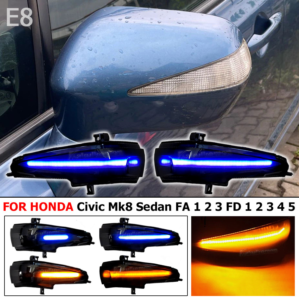 Lampu Indikator LED Spion Belakang Dinamis untuk Honda Civic Mk8 Sedan FD1 FD2 FD3 untuk Civic 2D 4D