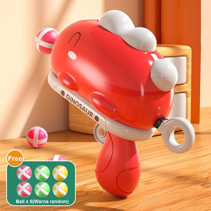 Mainan Tembak Anak Laki Laki Peluru Bulat Penampakan Dinosaurus Dengan Bola Lunak Aman Free Target -