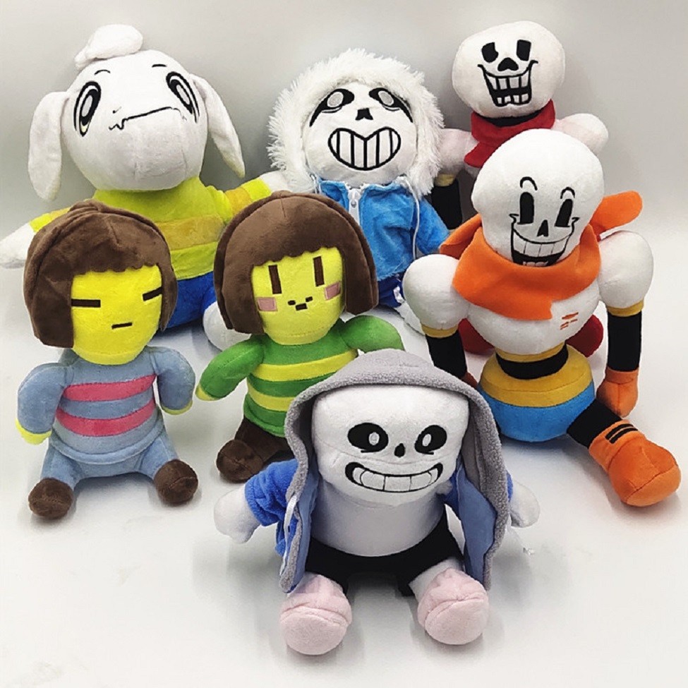NEW Undertale Plush Toys 20-30cm Undertale Sans Plush Doll Papyrus Ootopus Music Alphys Frisk Plush 