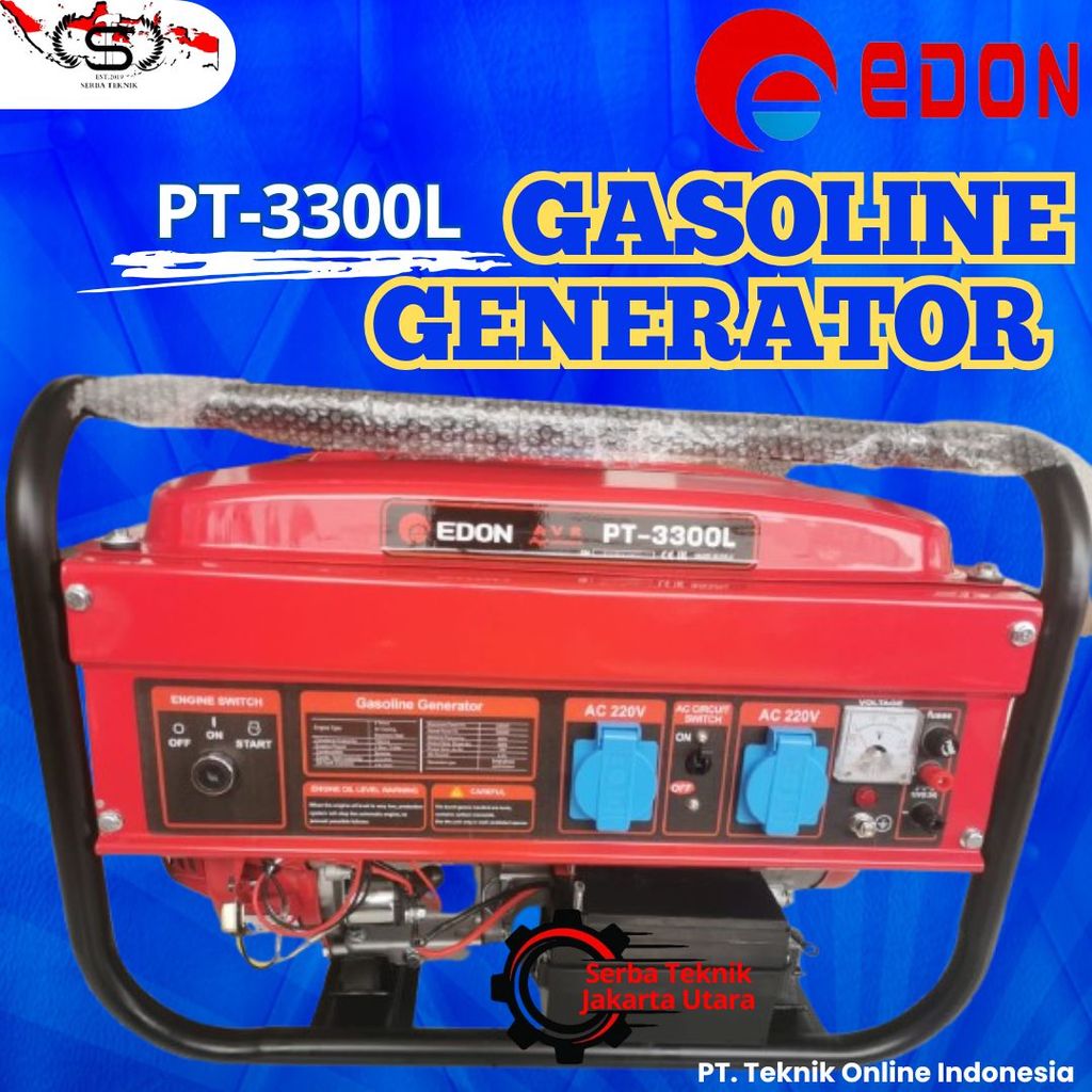 GENSET EDON 3000Watt EDON PT3300L GASOLINE GENERATOR