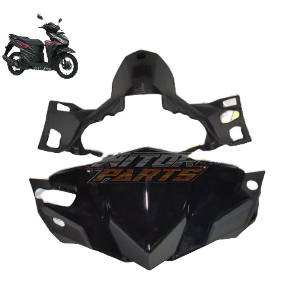 Batok Kepala Depan Belakang Vario 125 150 Led Old Set Lis Cover Speedometer Hitam / Batok Kepala Dep