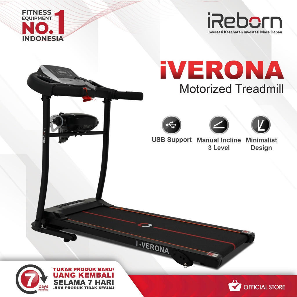 TERLARIS - Alat Fitness Treadmill IReborn I-Verona (BANDUNG)