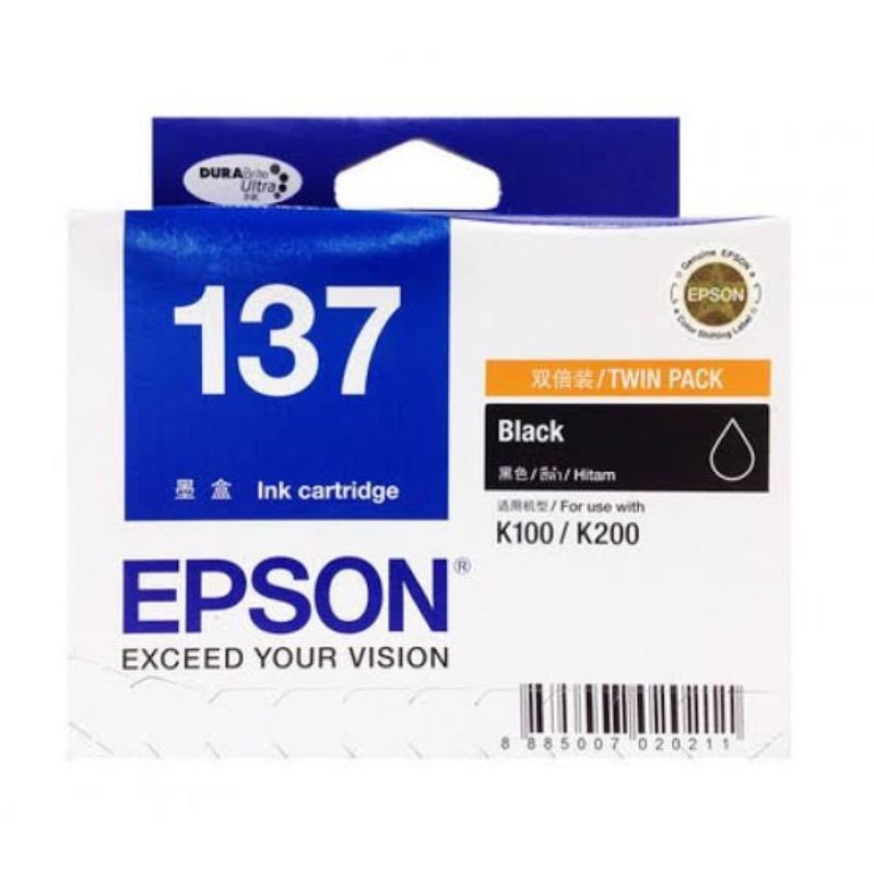 tinta cartridge Epson 137 black original for k100, k200, k300
