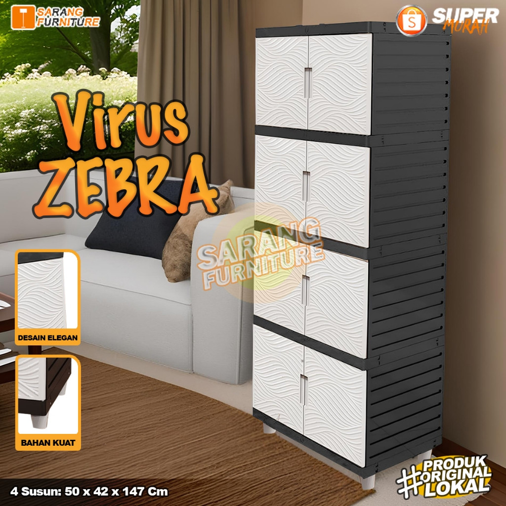 Lemari Plastik Lemari Pakaian Plastik Susun KACA ada KUNCI LEMARI TABITHA PENGUNCIAN TABITHA 4 SUSUN