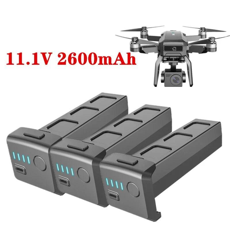 SJRC Battery For F7 4K PRO  11.1V 2600mAh Lithium Batteries Spare Parts Kits Real Time Power Display
