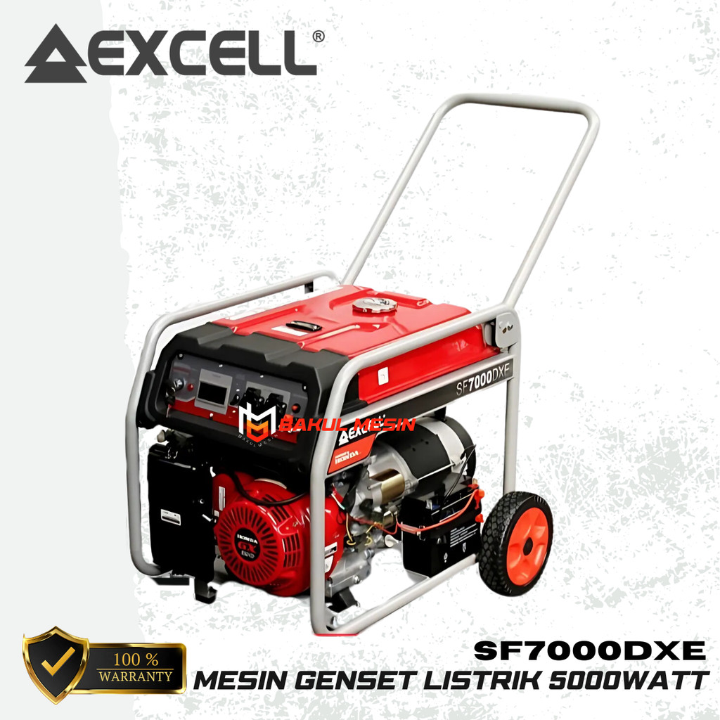 MESIN GENSET LISTRIK BENSIN GENERATOR 5000W SF7000DXE EXCELL SF 7000