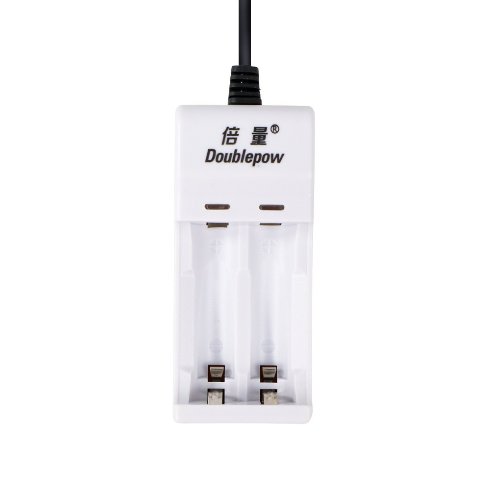 ExoticLiving - ORIGINAL Doublepow Charger Baterai 2 Slot for AA AAA Ni-MH Ni-CD with LED - DP-U21 - 