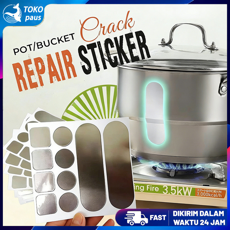 10pcs/Set Penambal Panci Bocor Anti Api Tambalan Panci Bocor Lem Panci Bocor Tahan Panas Tambal Panc