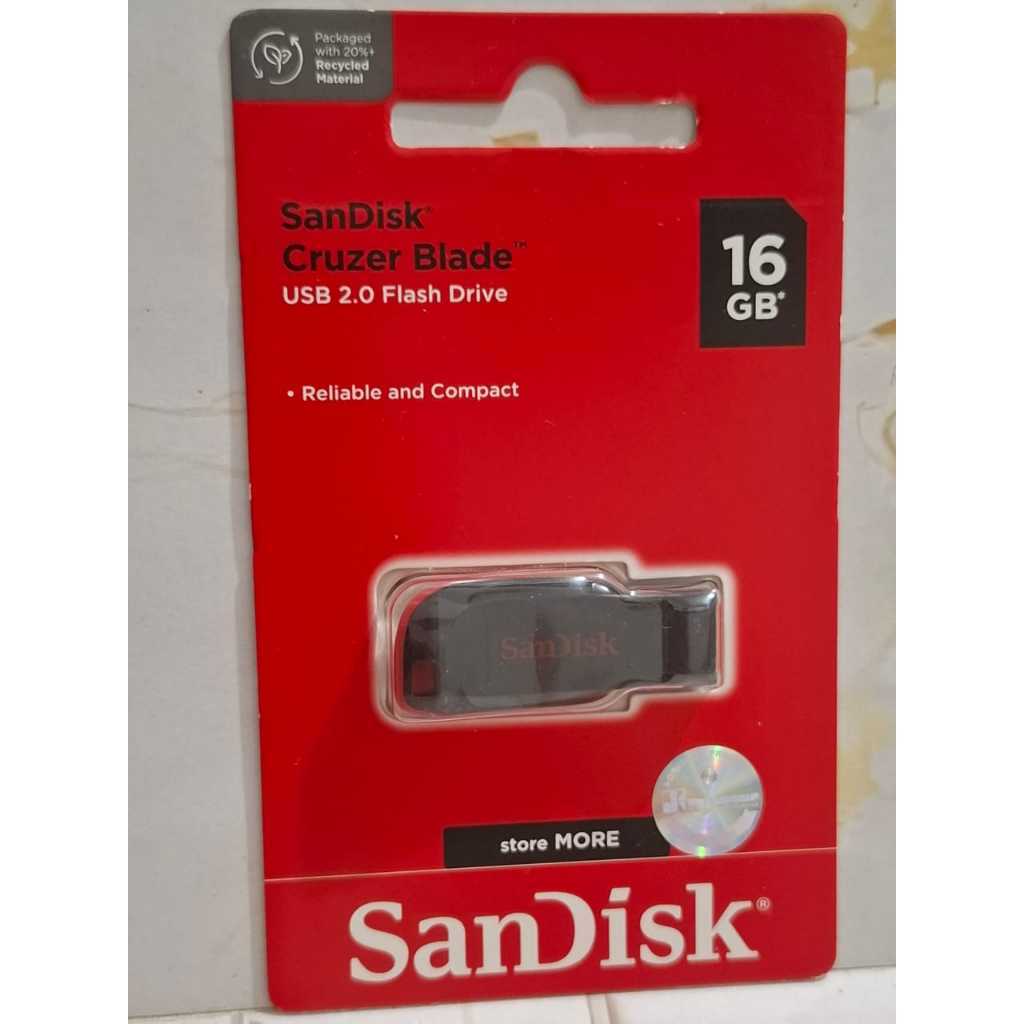 Flashdisk Sandisk 16GB Cruzer Blade Original / Sandisk FD Flash Disk 16 GB
