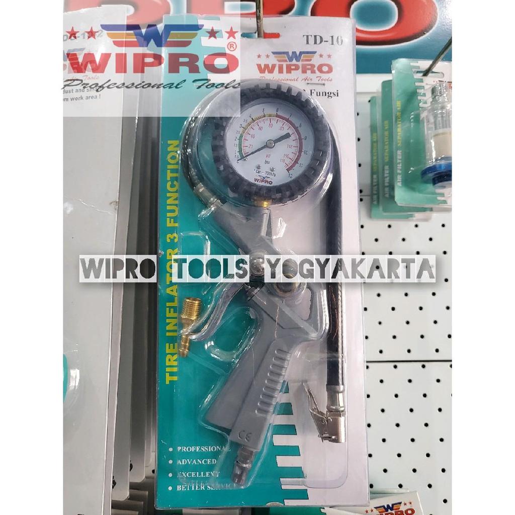 Wipro Tire Inflator 3 Function TD-10 - Pengisi Angin Ban Plus Meteran