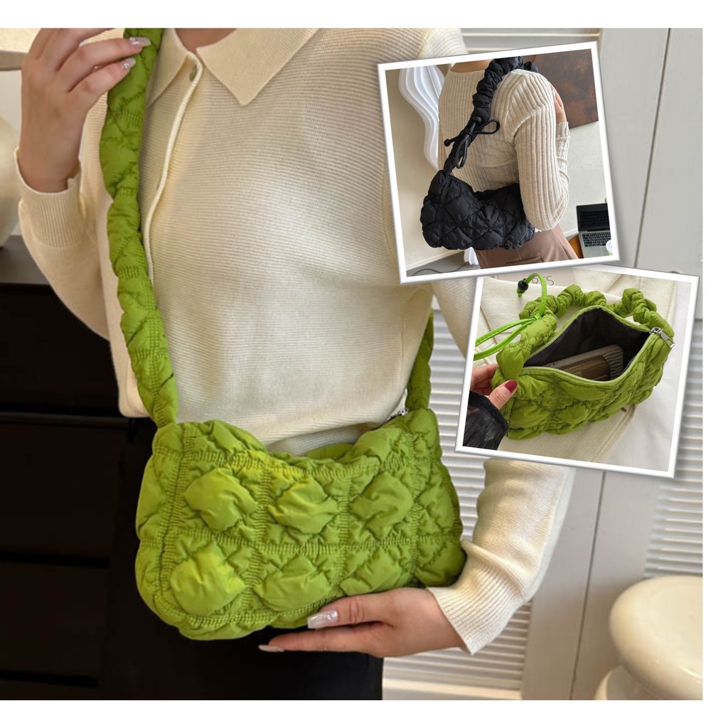 T6153 Shoulder Bag Puffy / Puffy Sling Bag / Aesthetic Adjustable Puffy Bag / Puffy Bag / Tas Selemp
